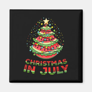 Christmas In July Watermelon Xmas Tree Summer Magnet