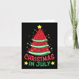 Christmas In July Watermelon Xmas Tree Summer Men Card