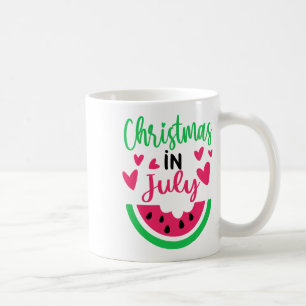Christmas In July Watermelon Xmas Tree Summer Men Coffee Mug