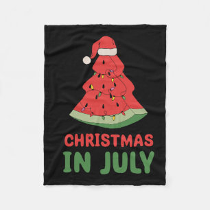 Christmas In July Watermelon Xmas Tree Summer Men  Fleece Blanket