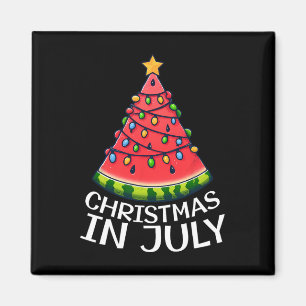 Christmas In July Watermelon Xmas Tree Summer Men Magnet
