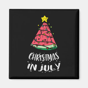 Christmas In July Watermelon Xmas Tree Summer Men Magnet