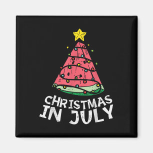 Christmas In July Watermelon Xmas Tree Summer Men Magnet