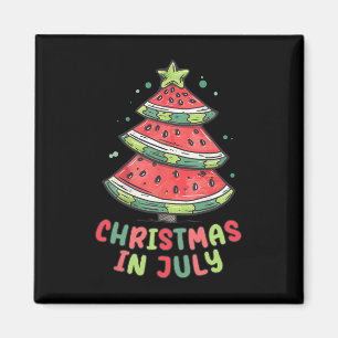 Christmas In July Watermelon Xmas Tree Summer Men Magnet