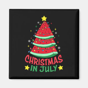 Christmas In July Watermelon Xmas Tree Summer Men Magnet