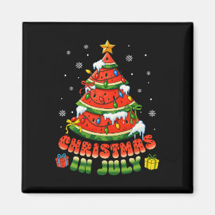 Christmas In July Watermelon Xmas Tree Summer Men Magnet