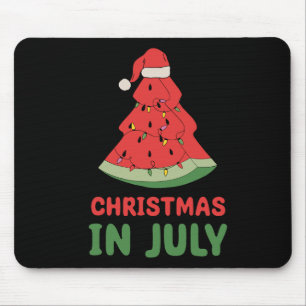 Christmas In July Watermelon Xmas Tree Summer Men Mouse Pad