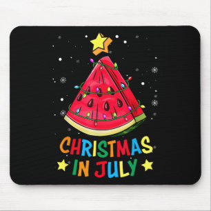 Christmas In July Watermelon Xmas Tree Summer Men Mouse Pad