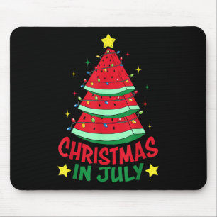 Christmas In July Watermelon Xmas Tree Summer Men Mouse Pad