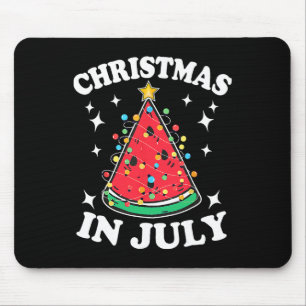 Christmas In July Watermelon Xmas Tree Summer Men  Mouse Pad