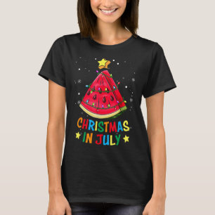 Christmas In July Watermelon Xmas Tree Summer Men T-Shirt