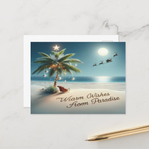 Christmas in July Wishes Holiday Postcard