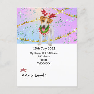 Christmas in July with Dog Santa Claus Postcard