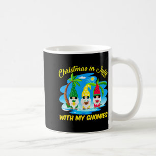 Christmas In July With My Gnomies Beach Summer Chr Coffee Mug