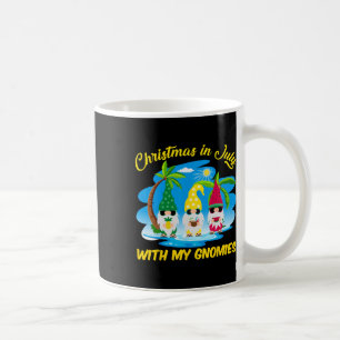 Christmas In July With My Gnomies Beach Summer Chr Coffee Mug