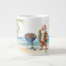 Christmas in July with Santa at the beach 