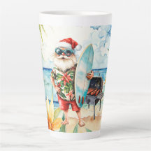 Christmas in July with Santa at the beach 