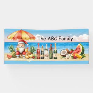 Christmas in July with SANTA CLAUS Banner