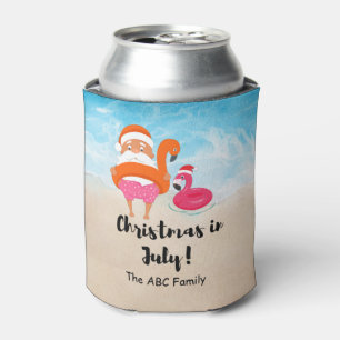 Christmas in July with SANTA CLAUS Can Cooler