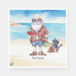 Christmas in July with SANTA CLAUS Napkin