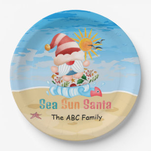 Christmas in July with SANTA CLAUS Paper Plate