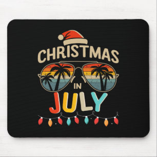 Christmas In July With Vintage Sungles For Summer Mouse Pad