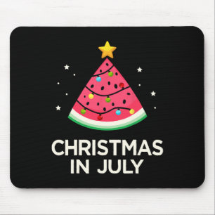 Christmas In July With Watermelon Tree For Summer Mouse Pad