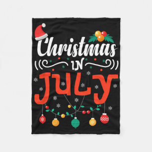 Christmas In July Xmas Holiday Men Women Fleece Blanket
