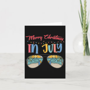 Christmas In July Xmas Summer Men Women Kids Card
