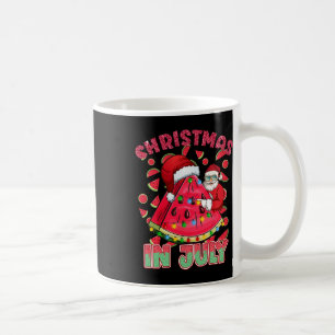 Christmas In July Xmas Watermelon Santa Beach Vaca Coffee Mug