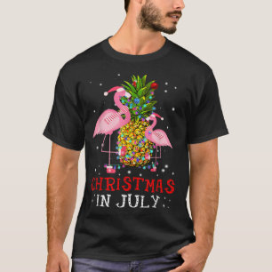 Christmas In JulyFunny Flamingo Pineapple Summer24 T-Shirt