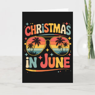 Christmas In June Sungles Retro Summer Vacation Xm Card