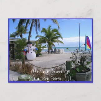 Christmas in Key West, FL Holiday Postcard