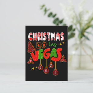 Christmas in Las Vegas Group Matching Typographic  Postcard