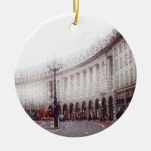 Christmas in London double-sided Ceramic Tree Decoration