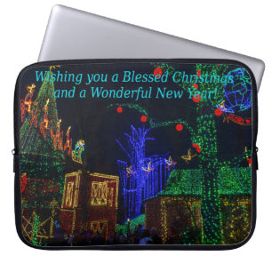 Christmas In Midtown Greetings Laptop Sleeve