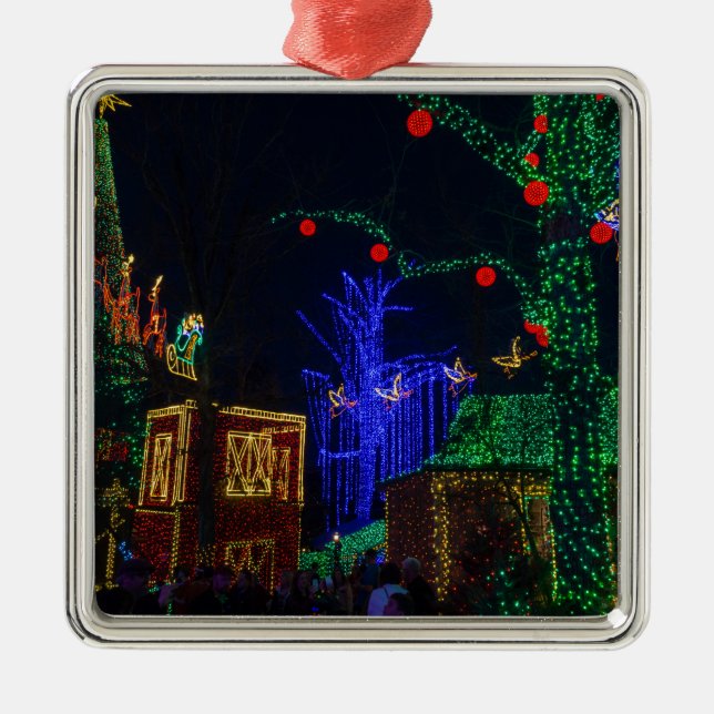 Christmas In Midtown Metal Ornament (Front)