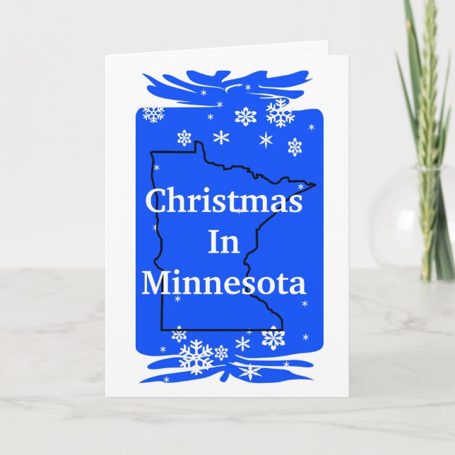 Christmas in Minnesota Christmas Card  Customise! (Front)