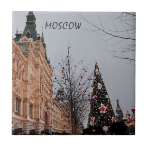 Christmas in Moscow Ceramic Tile