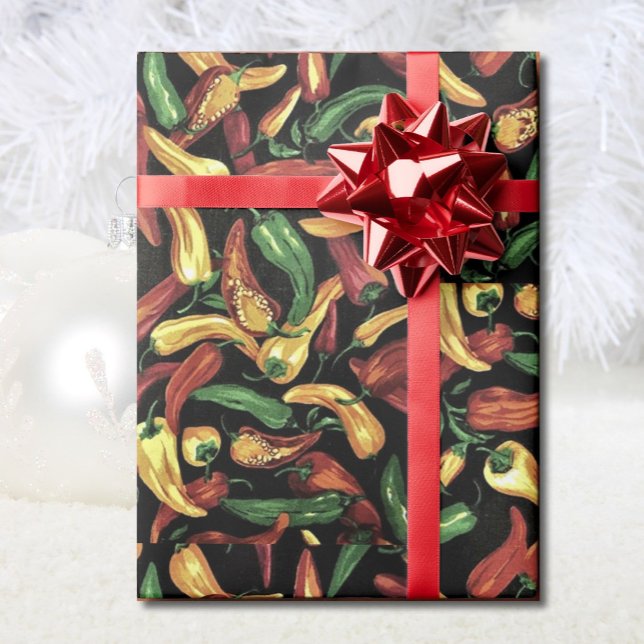 Christmas in New Mexico Smell The Enchiladas Chill Wrapping Paper (Creator Uploaded)