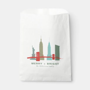 Christmas in New York, Architecture Skyline Favour Bag