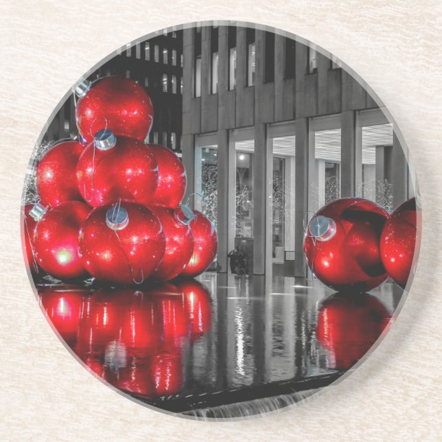 Christmas in New York City Photo Coaster (Front)