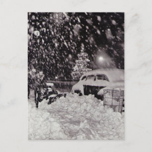 Christmas in New York City Vintage 1950s Holiday Postcard