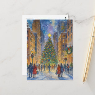 Christmas in New York – Winter City Scene Postcard