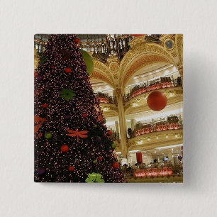 Christmas in Paris 15 Cm Square Badge