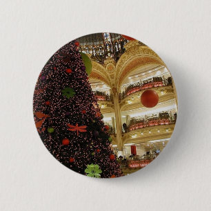 Christmas in Paris 6 Cm Round Badge