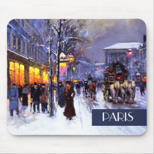 Christmas in Paris. Christmas Gift  Mouse Pad