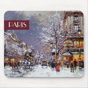 Christmas in Paris. Christmas Gift Mouse Pad