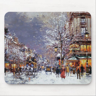 Christmas in Paris. Christmas Gift Mouse Pad
