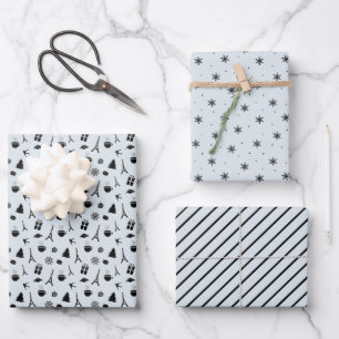 Christmas in Paris Coordinating Pattern Wrapping Paper Sheet